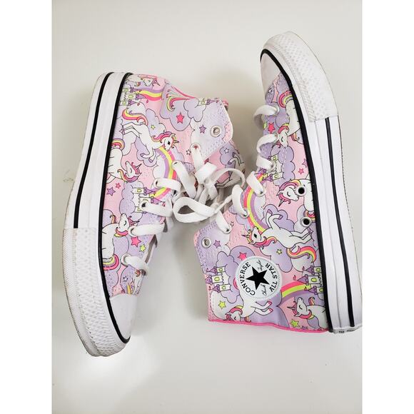 Converse All Star Chuck Taylor Unicorn Womens JR Size 5 Pink School Halloween - Picture 1 of 10